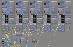 Moving screens, stage patch, upper segments