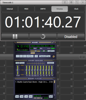 Winamp as timecode source