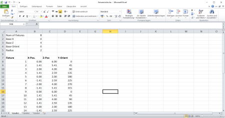 Excel Spreadsheet